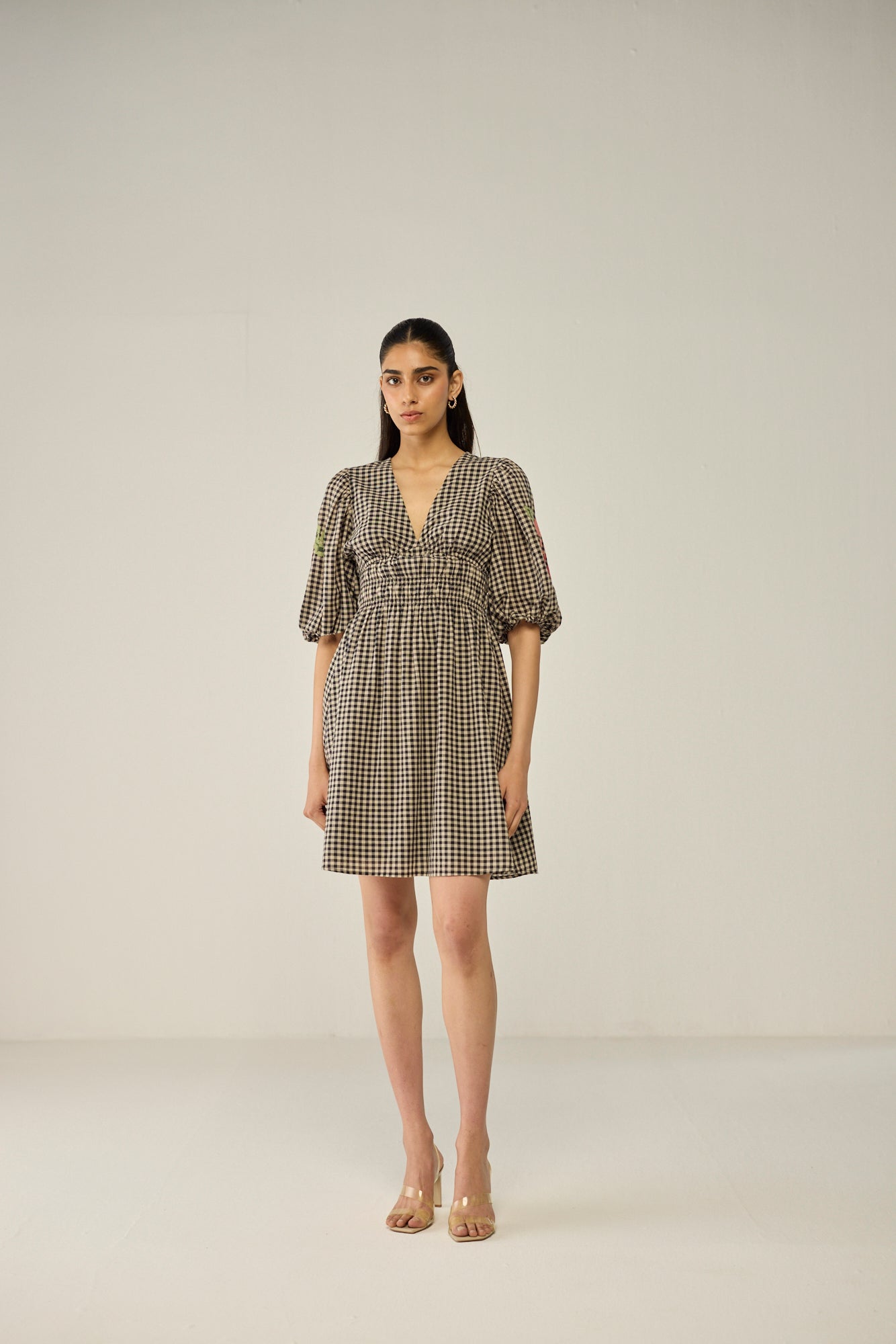 Checkered mini dress