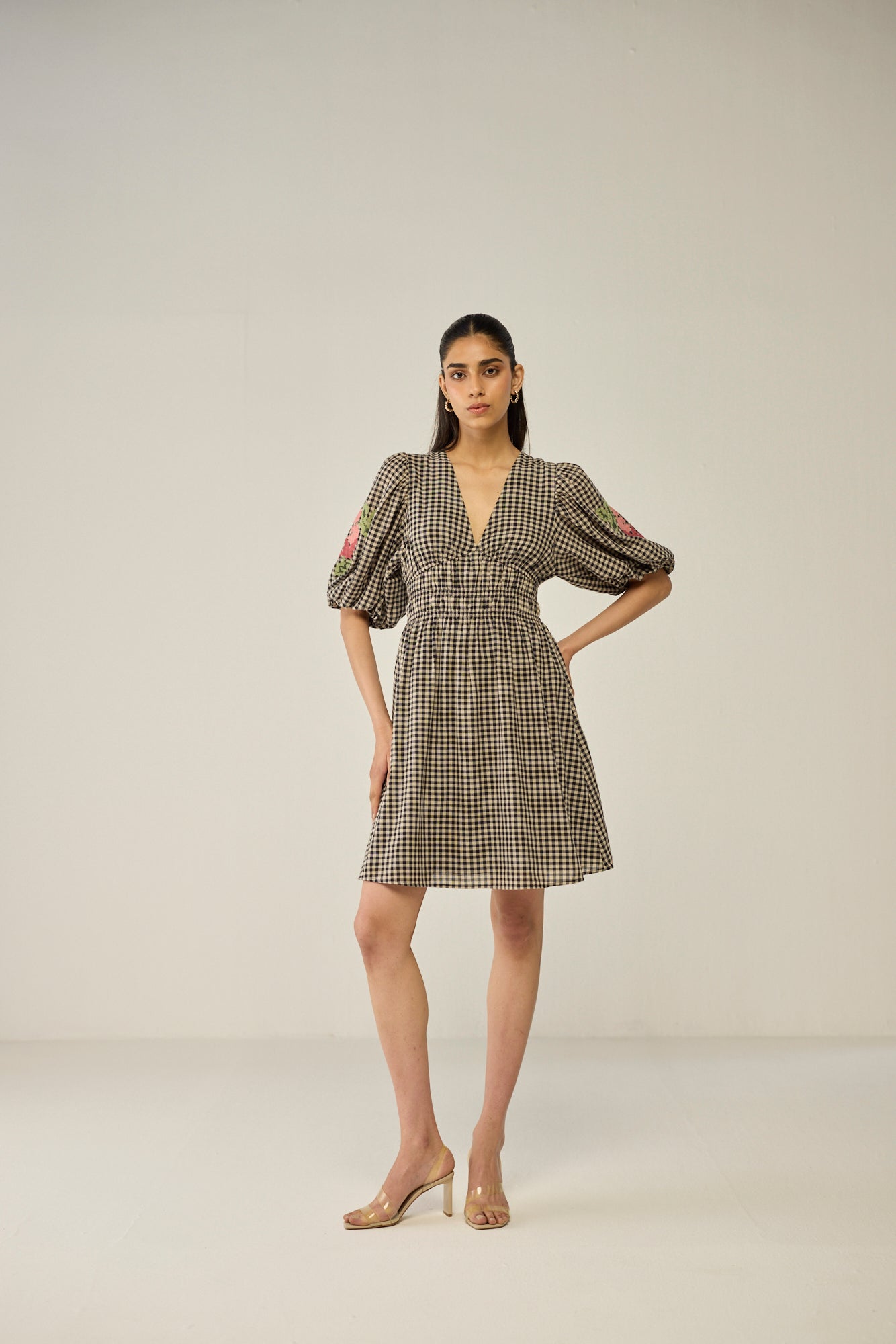 Checkered mini dress