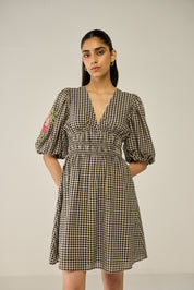 Checkered mini dress