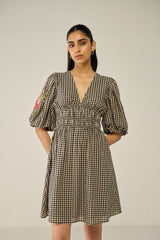 Checkered mini dress