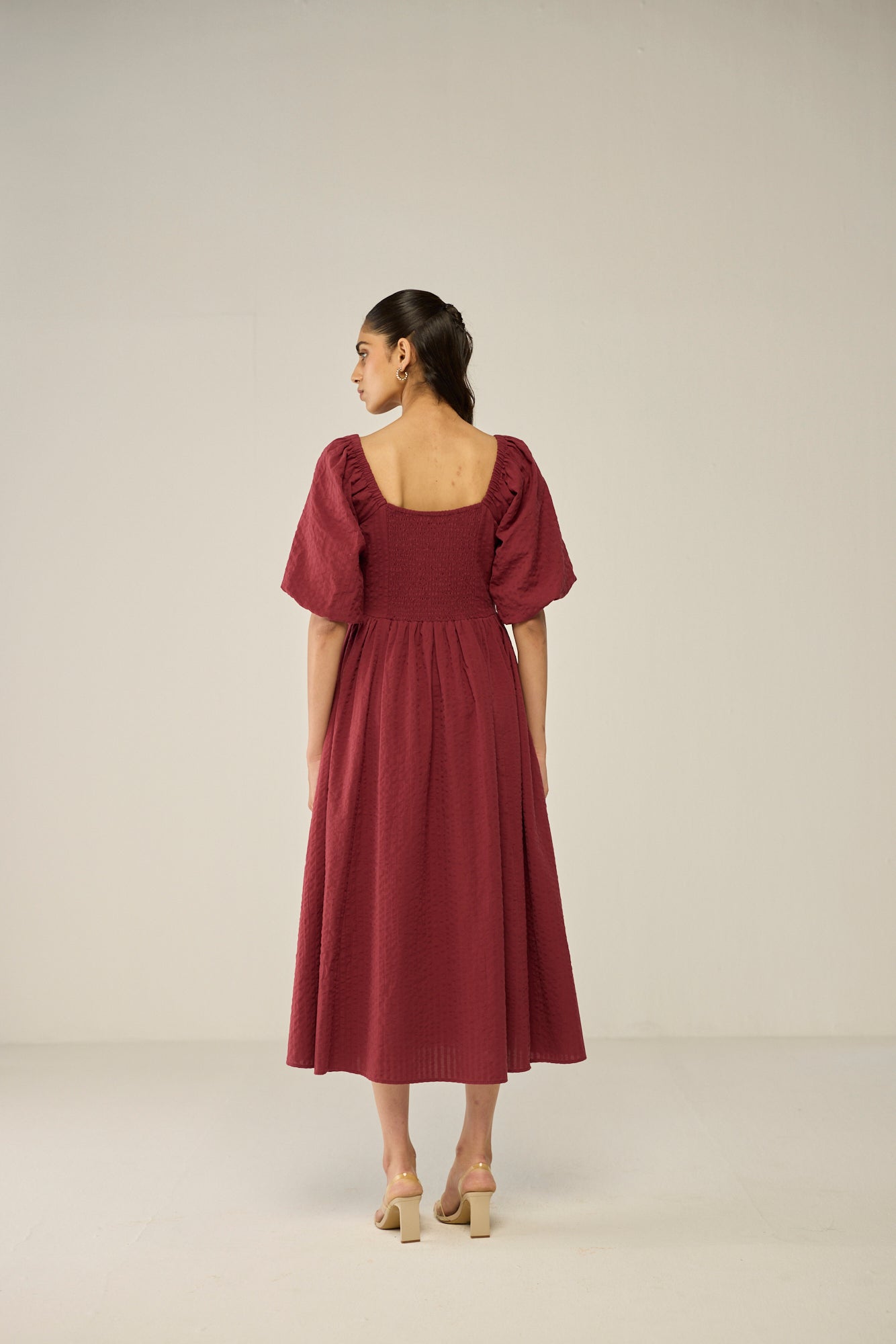 Burgundy Midi Dress