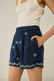 All over embroidered shorts