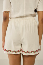 All over embroidered shorts