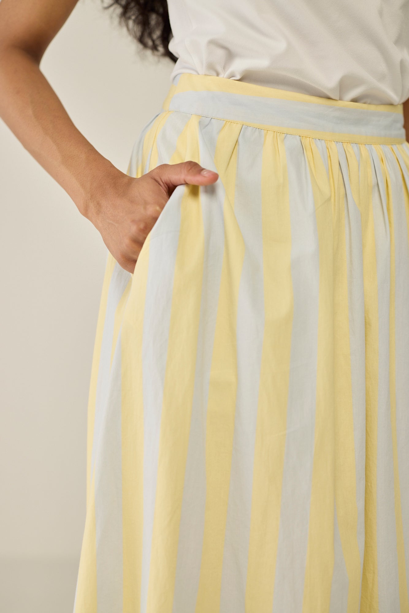 Striped maxi skirt