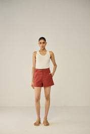 Burgundy shorts