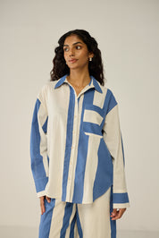 Classic Shirt and Wide-Leg Pants Co-ord