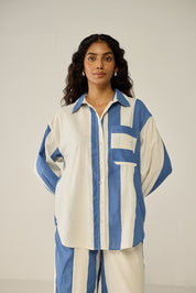 Classic Shirt and Wide-Leg Pants Co-ord