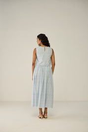 Blue Crop Top and Maxi Skirt Co-ord