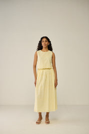 Yellow Crop Top and Maxi Skirt Co-ord