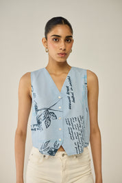 Floral print vest