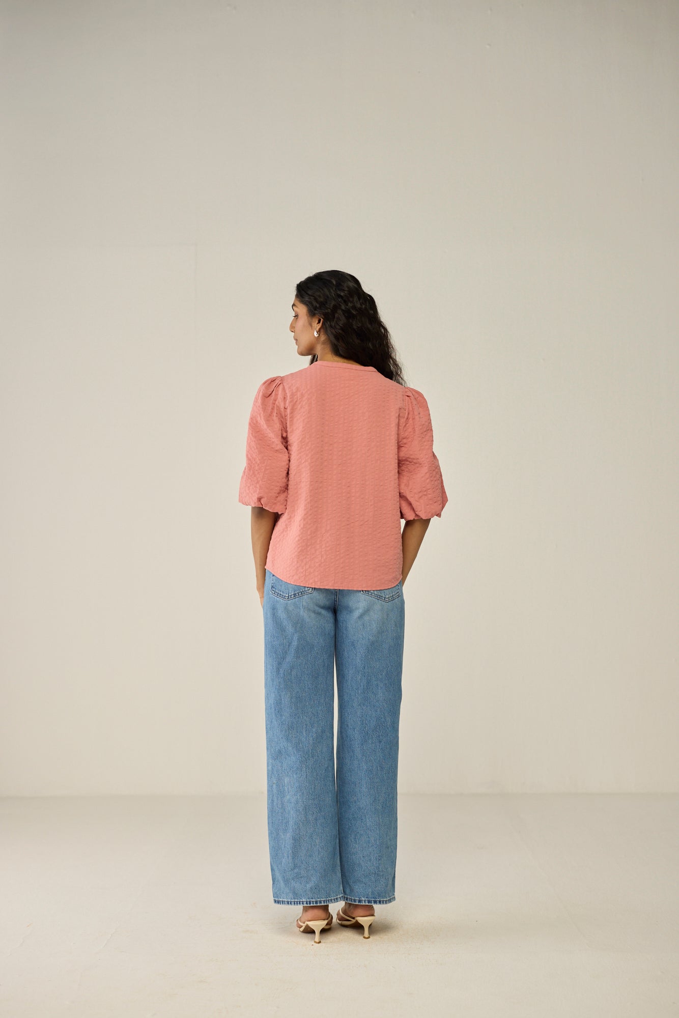 Pink V-Neck Shirt