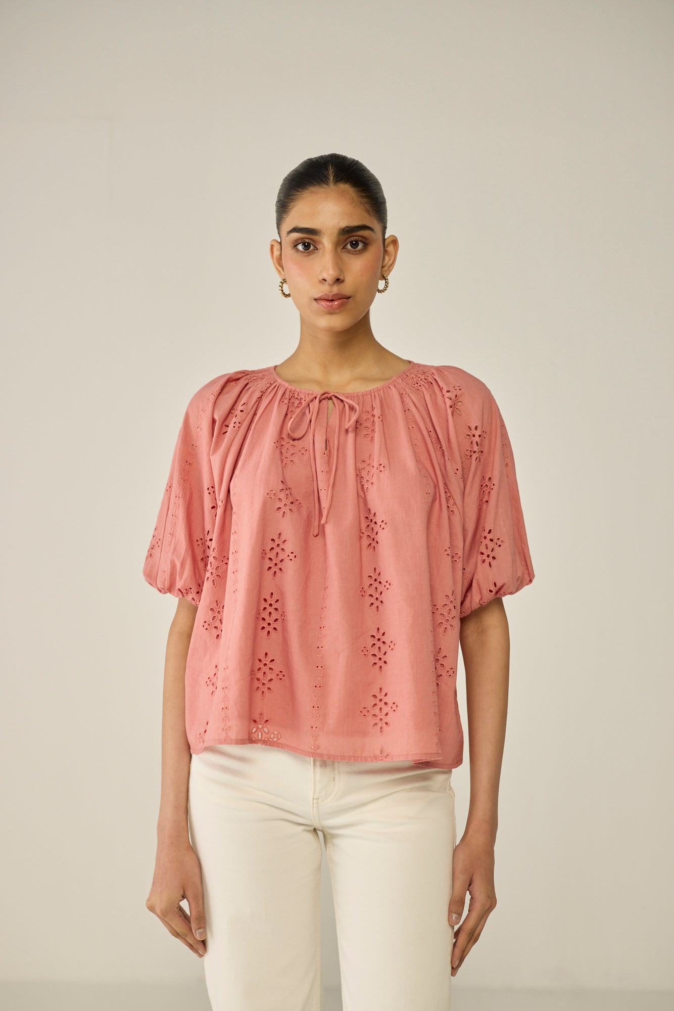 Pink Schiffly Top