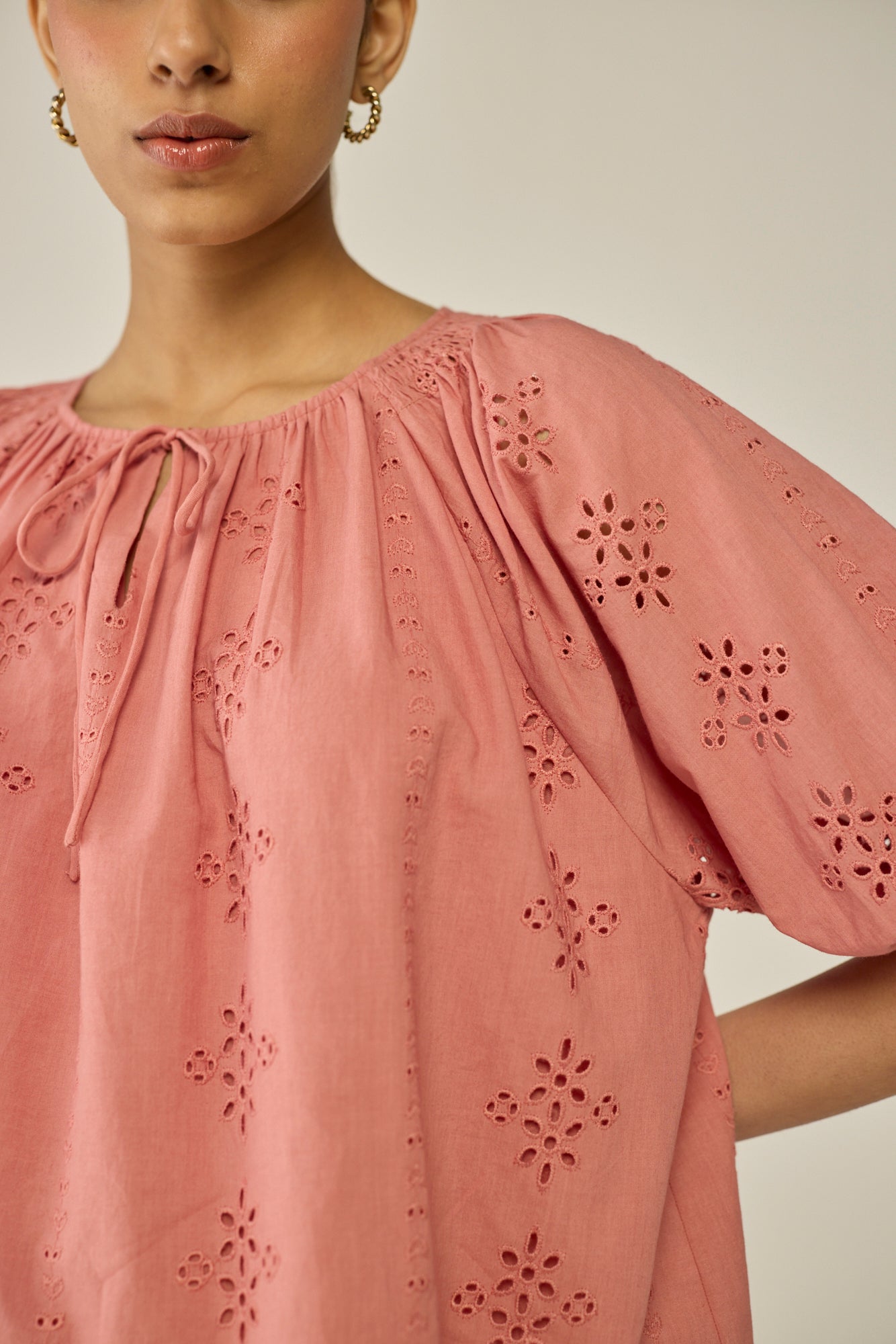 Pink Schiffly Top