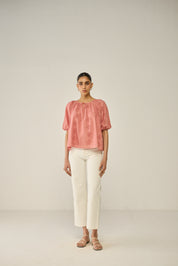 Pink Schiffly Top