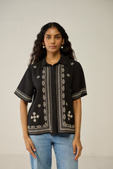 Black Embroidered Shirt