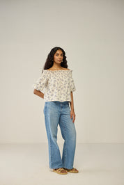 White off-shoulder blouse
