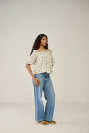 White off-shoulder blouse