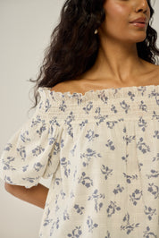 White off-shoulder blouse